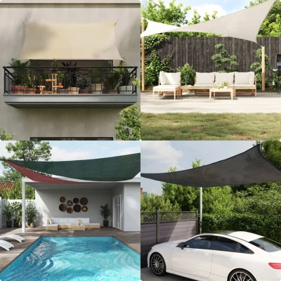 Pilt vidaXL Sunshade Sail 160 g/m² Anthracite 4x4x5.8 m HDPE
