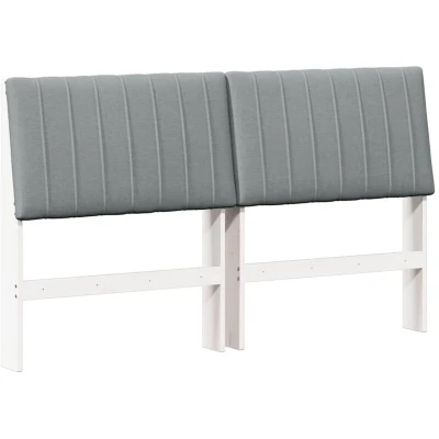 Pilt vidaXL Upholstered Headboard Light Grey 150 cm Solid Pine Wood