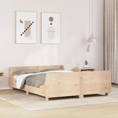 Pilt vidaXL Bed Frame without Mattress 160x200 cm Solid Wood Pine