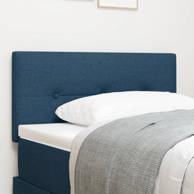 Pilt vidaXL LED Headboard with Strip Lights Manual Blue 80 cm Fabric