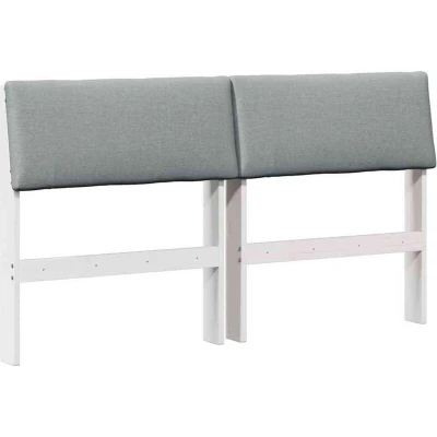 Pilt vidaXL Upholstered Headboard Light Grey 160 cm Solid Pine Wood