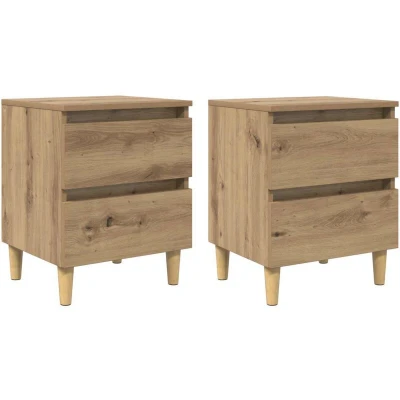 Pilt vidaXL Bed Cabinets 2 pcs Artisan Oak 40 x 35 50 cm Engineered Wood