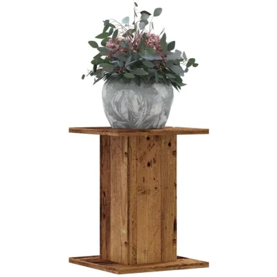 Pilt vidaXL Plant Stands 2 pcs Old Wood 30x30x40 cm Engineered