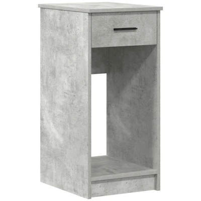 Pilt vidaXL Computer Tower Stand with Drawer Concrete Grey 35x45x77 cm