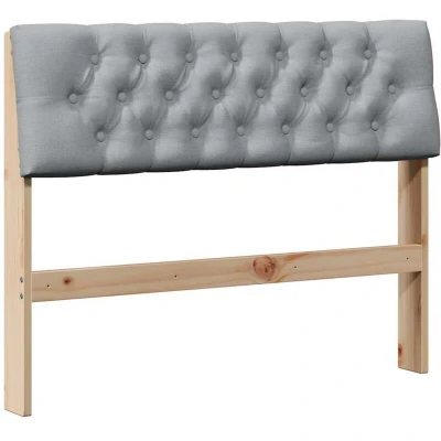 Pilt vidaXL Upholstered Headboard Light Grey 100 cm Solid Pine Wood