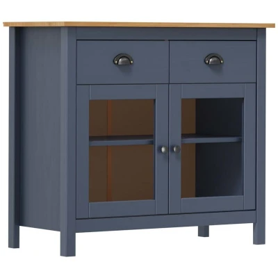 Pilt vidaXL Sideboard Hill Grey 90x40x80 cm Solid Pine Wood