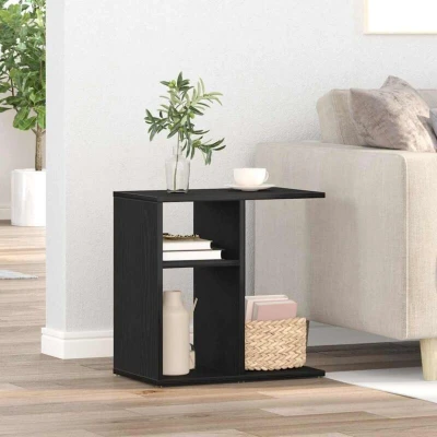 Pilt vidaXL Side Table Black Oak 50 x 30 cm Engineered Wood