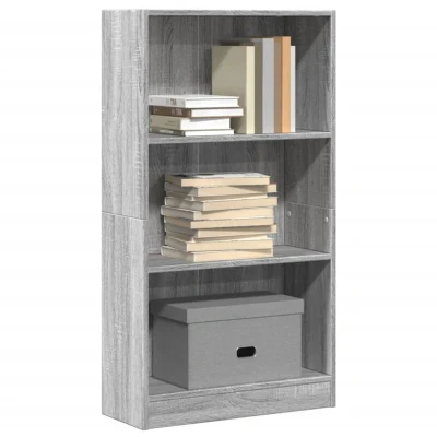 Pilt vidaXL Bookcase Grey Sonoma 60x24x109 cm Engineered Wood