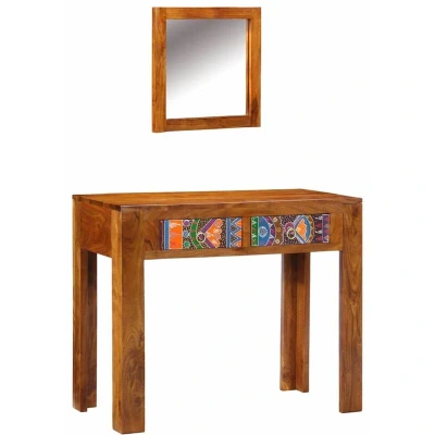 Pilt vidaXL Dressing Table Brown 90 x 45 75 cm Solid Acacia Wood