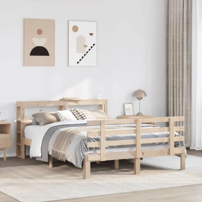 Pilt vidaXL Bed Frame with Headboard without Mattress 160x200 cm
