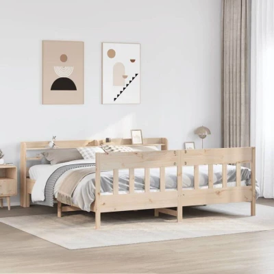 Pilt vidaXL Bed Frame without Mattress 200x200 cm Solid Wood Pine