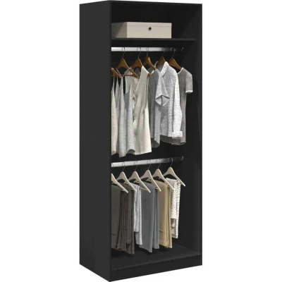 Pilt vidaXL Wardrobe Black 80x50x200 cm Engineered Wood