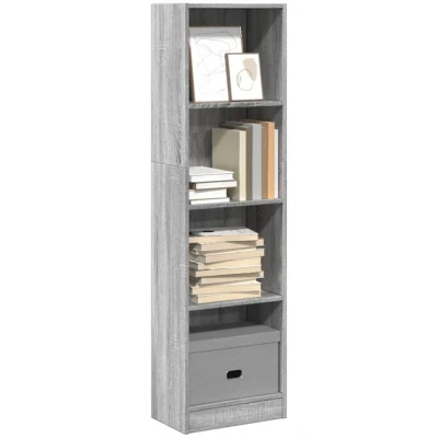 Pilt vidaXL Bookcase Grey Sonoma 40x24x143 cm Engineered Wood
