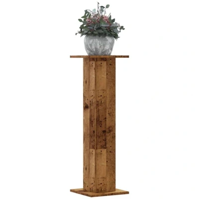 Pilt vidaXL Plant Stands 2 pcs Old Wood 30x30x95 cm Engineered