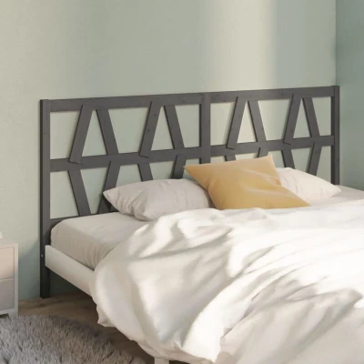 Pilt vidaXL Bed Headboard Grey 206x4x100 cm Solid Wood Pine