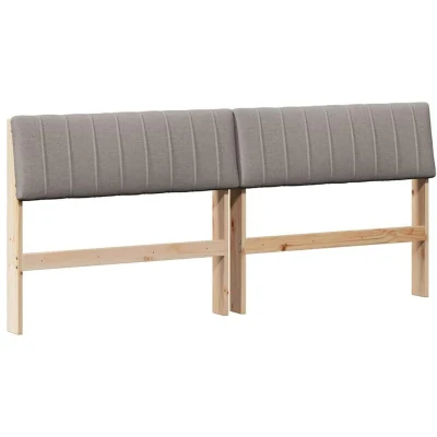Pilt vidaXL Upholstered Headboard Taupe 180 cm Solid Pine Wood
