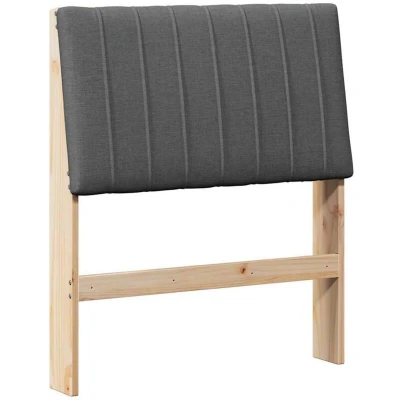 Pilt vidaXL Upholstered Headboard Dark Grey 75 cm Solid Pine Wood
