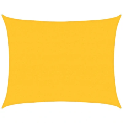 Pilt vidaXL Sunshade Sail 160 g/m² Rectangular Yellow 6x7 m HDPE