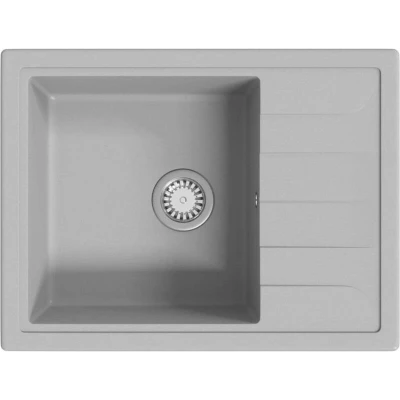 Pilt vidaXL Kitchen Sink with Overflow Hole Oval Grey Granite