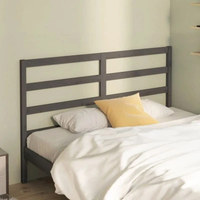 Pilt vidaXL Bed Headboard Grey 166x4x100 cm Solid Wood Pine