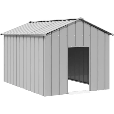 Pilt vidaXL Dog House with Roof 113x153x101 cm Galvanised Steel