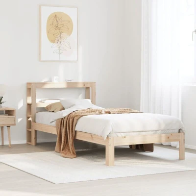 Pilt vidaXL Bed Frame with Headboard without Mattress 90x190 cm Single