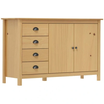 Pilt vidaXL Sideboard Hill Honey Brown 130x40x80 cm Solid Pine Wood