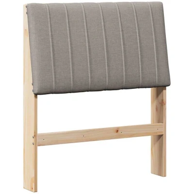 Pilt vidaXL Upholstered Headboard Taupe 80 cm Solid Pine Wood