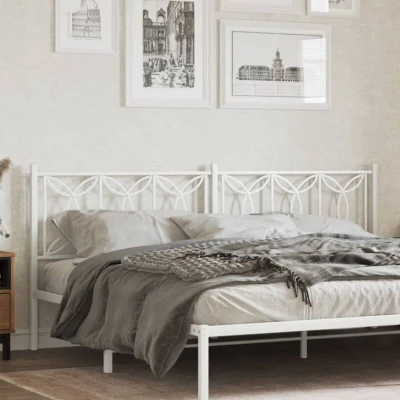 Pilt vidaXL Metal Replace Headboard White 200 cm