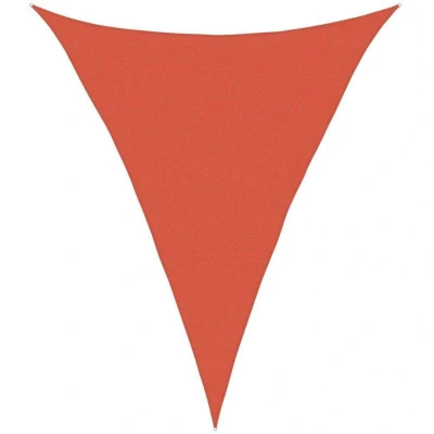 Pilt vidaXL Sunshade Sail 160 g/m² Triangular Terracotta 4x5x5 m HDPE