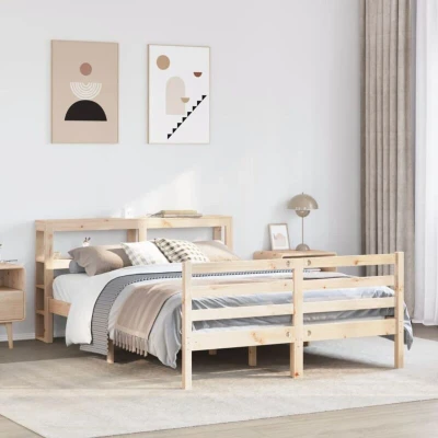 Pilt vidaXL Bed Frame without Mattress 160x200 cm Solid Wood Pine