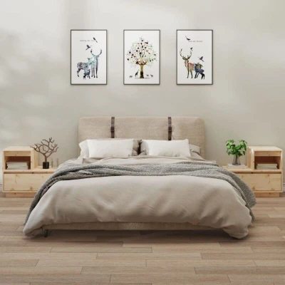 Pilt vidaXL Bedside Cabinets 2 pcs 60x34x51 cm Solid Wood Pine
