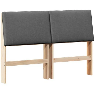 Pilt vidaXL Upholstered Headboard Dark Grey 160 cm Solid Pine Wood