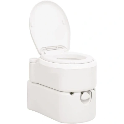 Pilt vidaXL Integrated Camping Toilet White 24+17 L HDPE&amp;PP