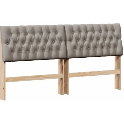 Pilt vidaXL Upholstered Headboard Taupe 180 cm Solid Pine Wood