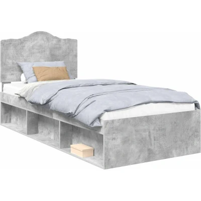 Pilt vidaXL Bed Frame Concerte Grey 90 x 190 cm Solid Pine Wood