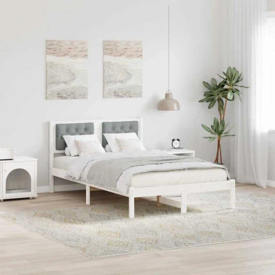 Pilt vidaXL Bed Frame Light Grey 120 x 200 cm Solid Pine Wood