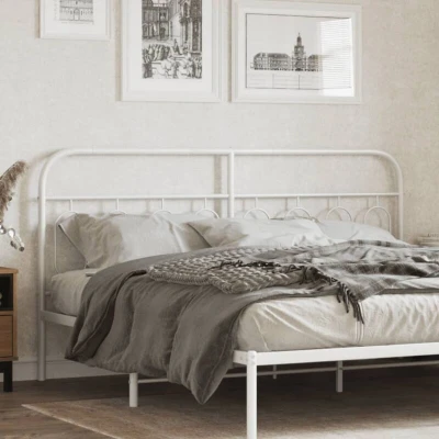 Pilt vidaXL Metal Replace Headboard White 160 cm