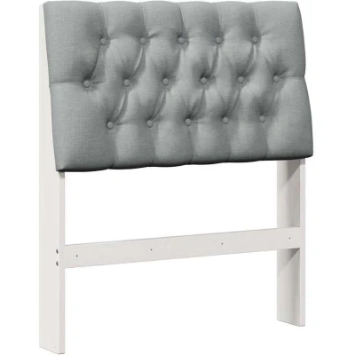 Pilt vidaXL Upholstered Headboard Light Grey 80 cm Solid Pine Wood