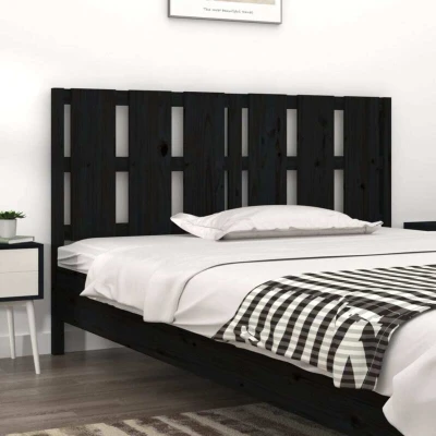 Pilt vidaXL Bed Headboard Black 155.5x4x100 cm Solid Wood Pine