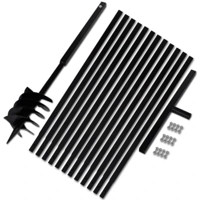 Pilt vidaXL Ground Drill with Handle 180 mm Extension Tube 13 m Steel