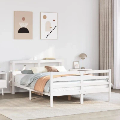 Pilt vidaXL Bed Frame with Headboard without Mattress 160x200 cm